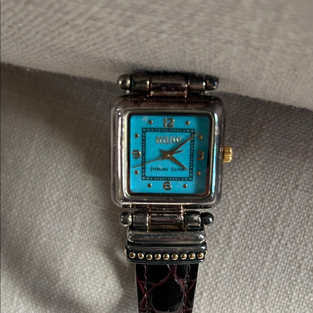 Vintage Ecclissi Women's Watch Sterling Silver and Leather - Picture 3 of 5